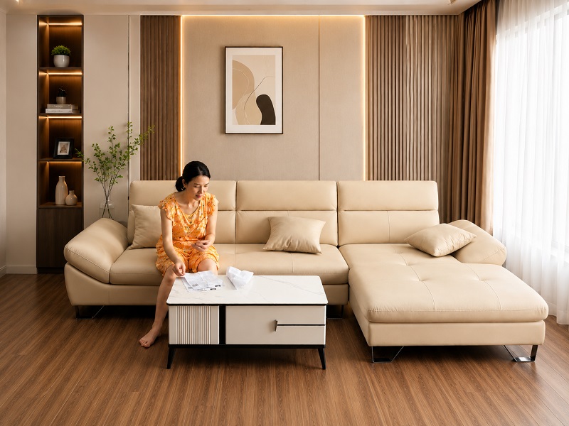 Sofa da D’Cario xóa được mực bút bi