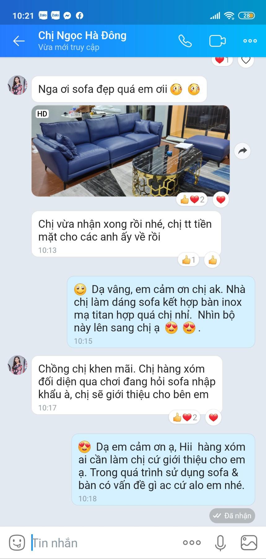 Phản hồi khách hàng qua Zalo